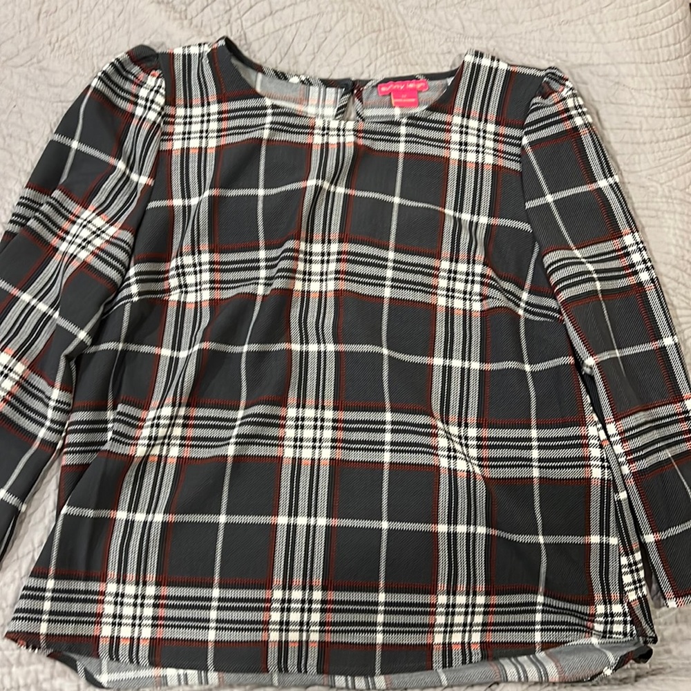 Plaid blouse for sale, worn once
